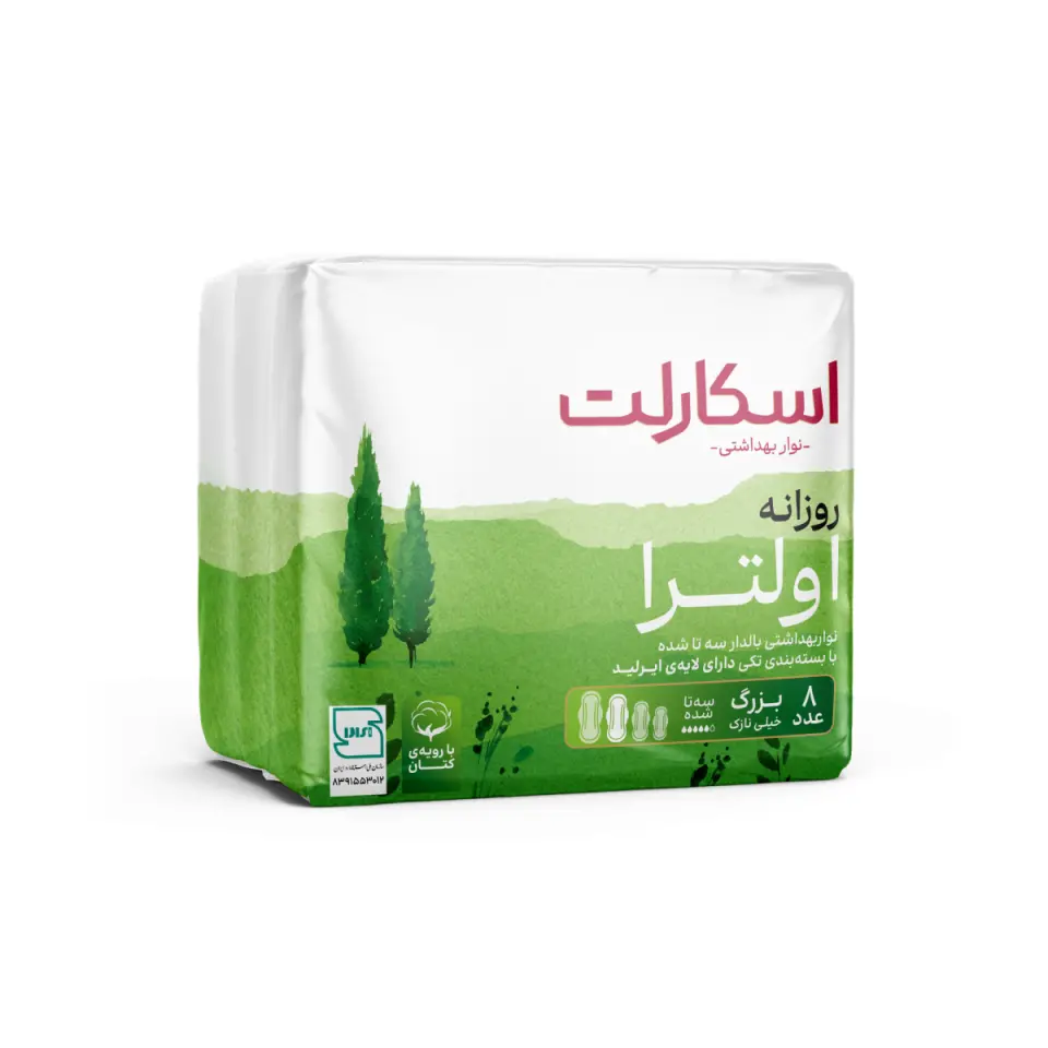 نوار بهداشتی اسکارلت سه تا شده اولترا روزانه