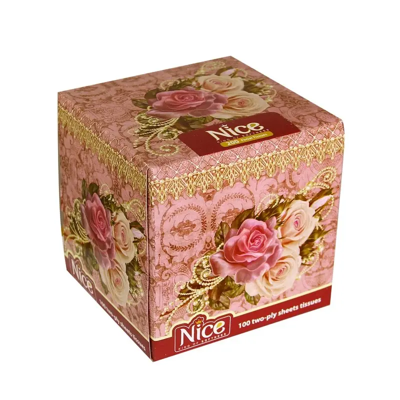 دستمال کاغذی 200 برگ جعبه ای کوکتل نایس (100برگ دو لایه)